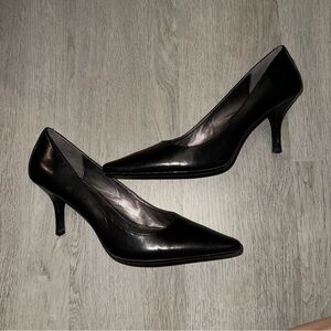 Calvin Klein Black Stiletto Heels with Pointed Toe